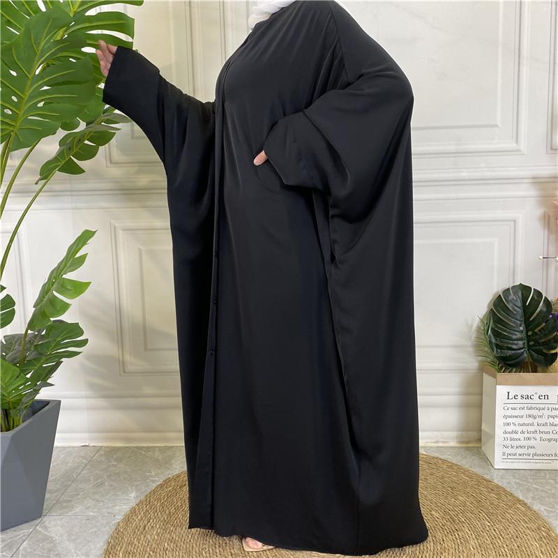Product Introduction of 2022 New Middle Eastern Dubai Hot Style Solid Color Tie Button Cardigan Robe 1923 28