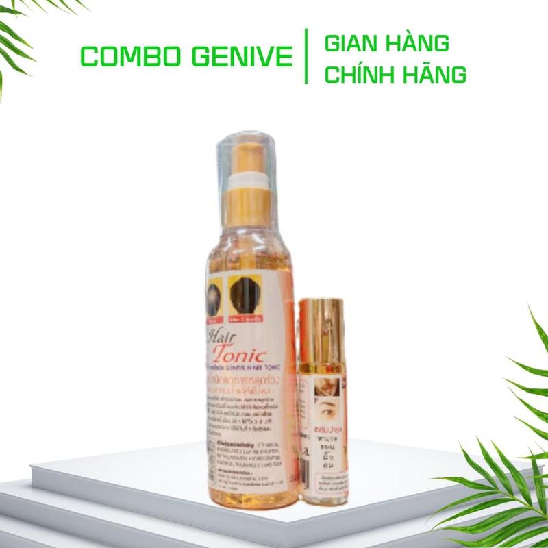 Combo mọc tóc Hair tonic, giảm gãy rụng tóc và lăn mọc mi, mày của Thái Lan xịt kích mọc tóc duong toc 0