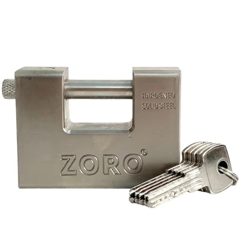 Ổ khoá cửa Cầu Ngang ZORO [MẪU MỚI] chống cắt chống đập khoá chốt ngang thép không rỉ,nặng 1,1kg