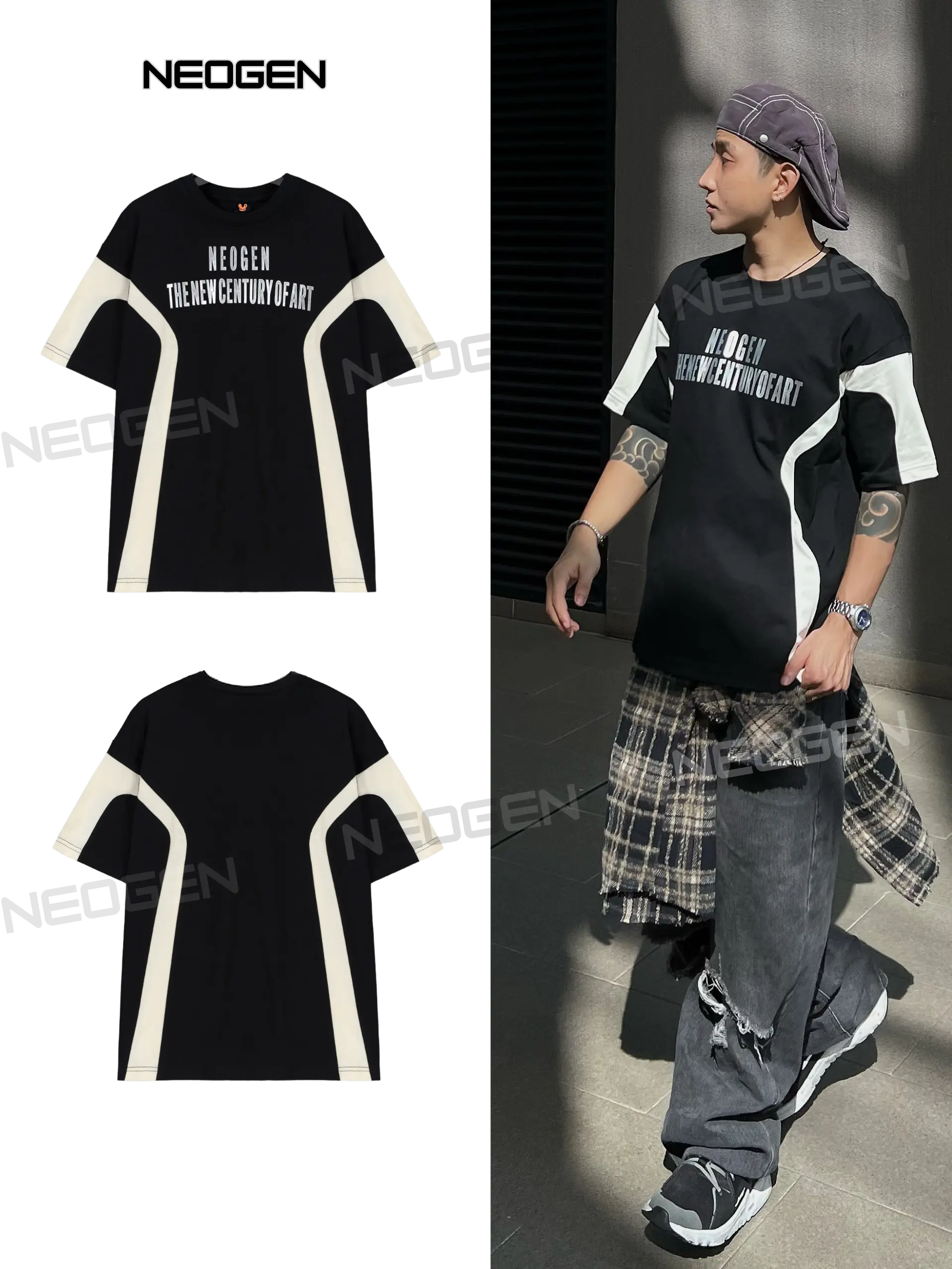 Áo Thun Lạnh Nam Nữ Local Brand NEOGEN NT09, áo phông cotton thoáng mát cổ tròn form rộng unisex