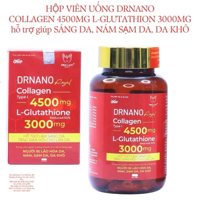 {CHÍNH HÃNG}_Mua 1 Tặng Quà_HỘP VIÊN UỐNG DR.NANO MINHLADY HỔ TRỢ NÂNG TÔNG VÀ BỔ SUNG COLAGEN CHO DA