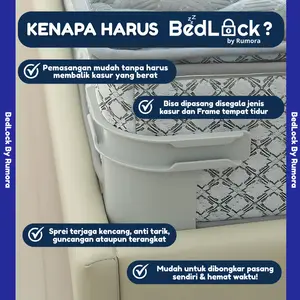 BedLock Penjepit Sprei Anti Geser 4Pcs Zlumber Lock Indonesia Sprei Anti Geser Anti Lepas 12cm