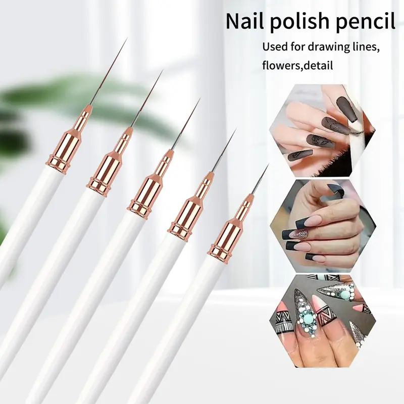 Nail Art Pen Set, 15pcs/set Nail Art Liner Brush, Nail Art Painting Brush, Professional Manicure Tool for Home & Salon Use 2