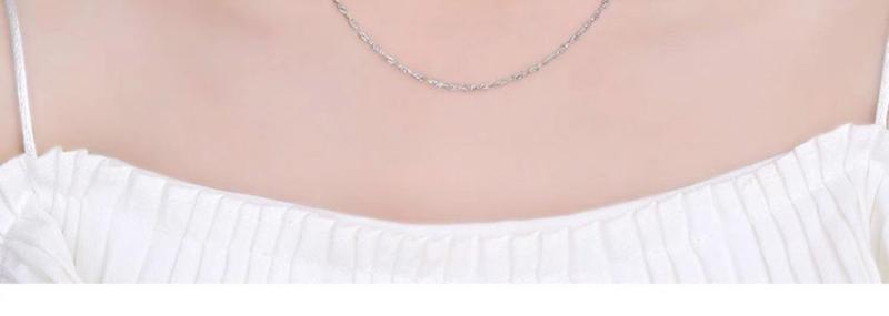 Product Introduction of S925 Sterling Silver Necklace Women's Necklace without Pendants Clavicle Necklace Non-Fading Box Thin Chain Simple Lengthened Single Chain 13