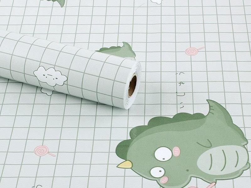 Giấy Dán Tường PVC Sợi Tổng Hợp 45cmx10m Chống Thấm Nước Không Dễ Phai Hình Gấu Dễ Thương Cho Phòng Ngủ Thân Thiện Với Môi Trường