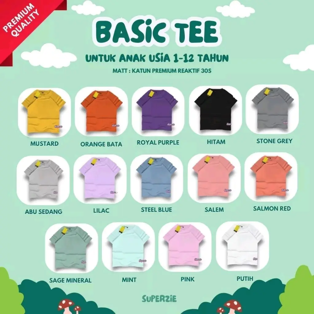 Bundling baju kaos anak 1 - 8th 100k 3pcs