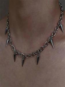 Collar con Decoración de Remaches Estilo Punk, Joyería de Acero Inoxidable para Fiesta, Decoración Diaria de Ropa, Joyería Combinable y Exquisita para Regalo de Cumpleaños