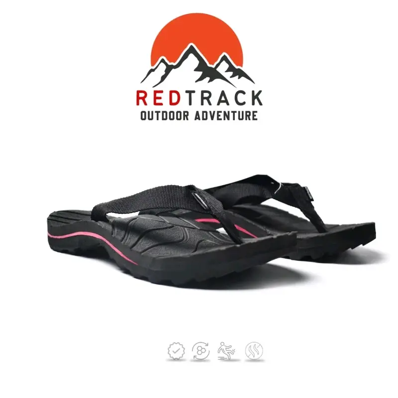 sandal jepit gunung redtrack original sandal outdoor pria dan wanita anak dan dewasa berkualitas jepit hitam 3