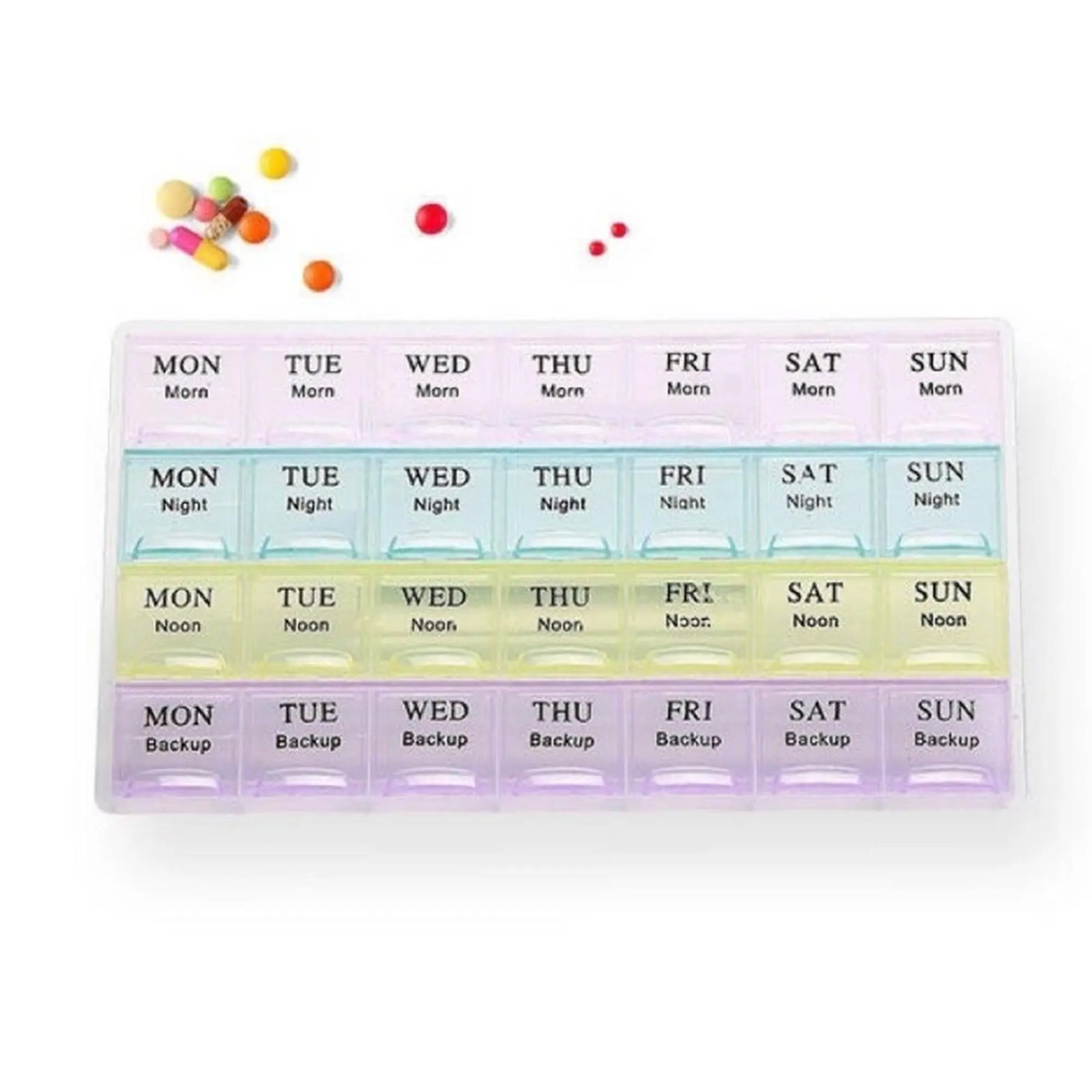 Medications Storage Aid Portable Medicine Organizer with 7-Day Tablet Pill Box Healthcare
