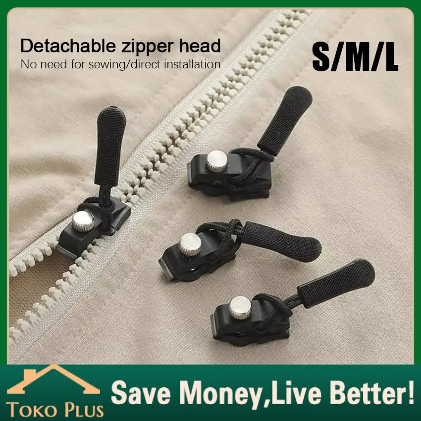 10Pcs Set Fix A Zipper Replacement Repair Kit Resleting Kepala Pengganti untuk Tas Celana Dompet Jaket Resleting Perbaikan Mudah Digunakan untuk Semua Jenis Sleting