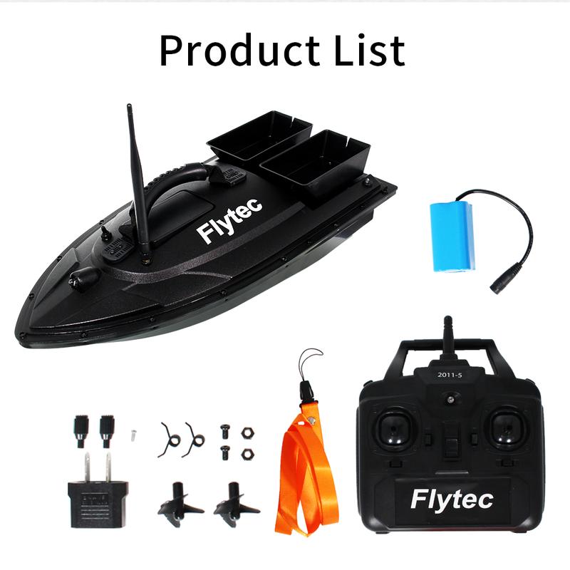Product Introduction of Flytec 2011-5 500M Remote Control Carp Fishing RC Bait Boats 1.5 kg Loading Smart Fishing Hook Attach Tool Radio Control Toys 25