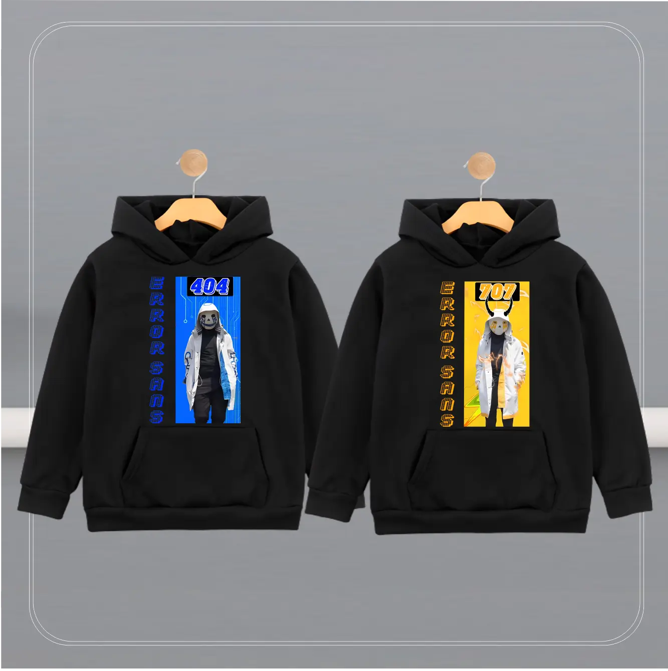 Áo Khoác Hoodie Đen Error Sans 404 | Error Sans  707 Ngầu Có size Trẻ em
