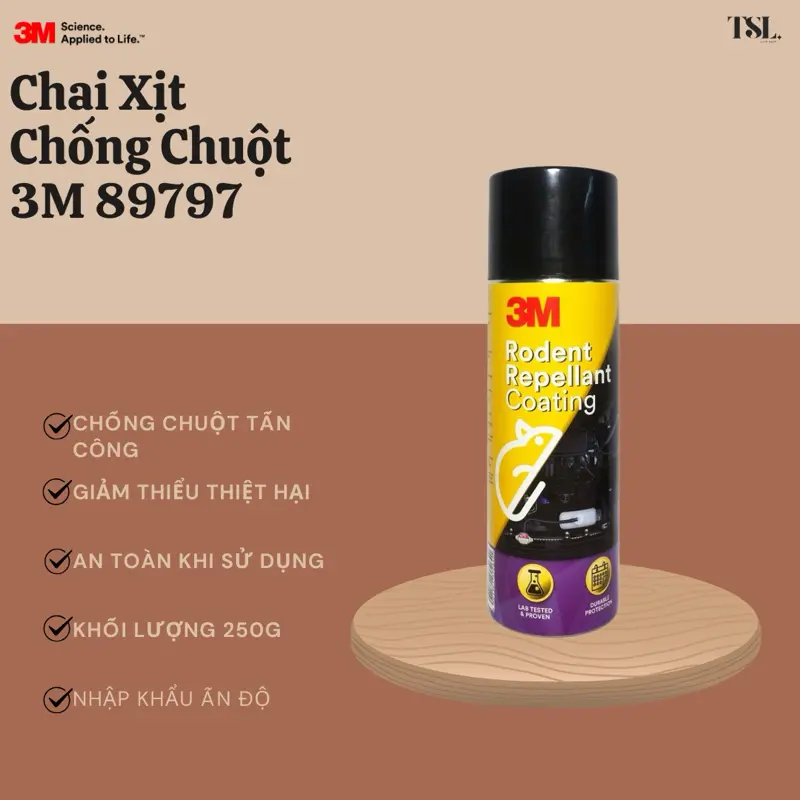 Chai xịt đuổi, chống chuột Rodent Repellant Coating 89797 Xịt Phủ Chống Chuột ô tô 250g