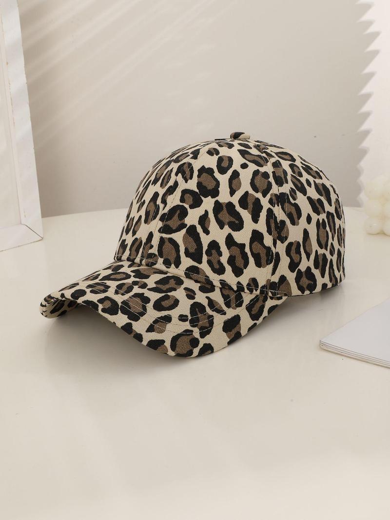 Product Introduction of Vintage Leopard Print Baseball Cap, Casual Outdoor Sports Hat for Men & Women, Fashion Accessories for Daily Wear 4