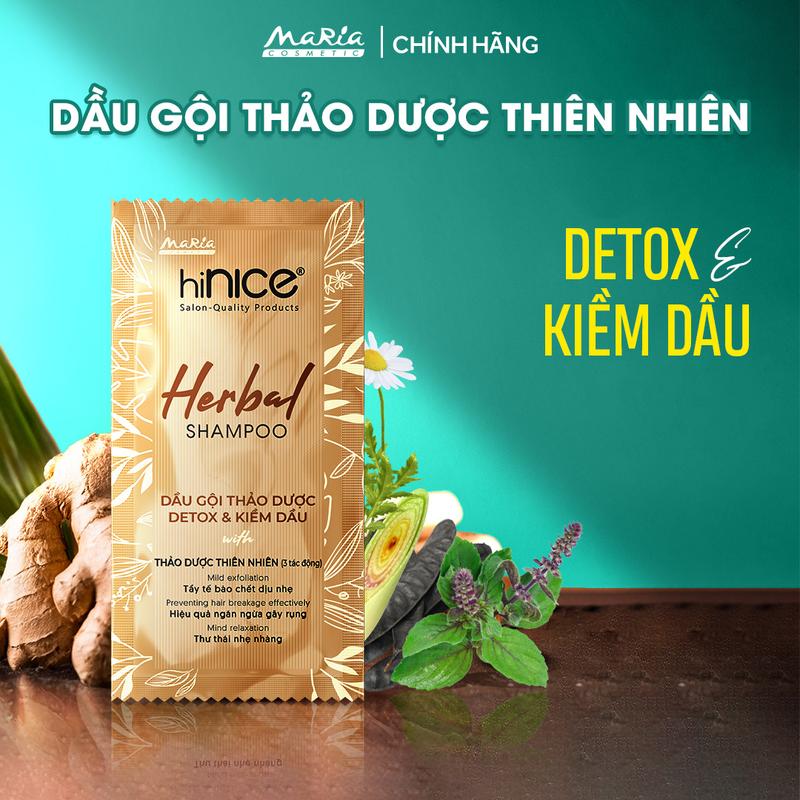 Dây Dầu Gội Tinh Dầu Thảo Dược Thiên Nhiên hiNICE Herbal Shampoo Hỗ Trợ Detox Kiềm Dầu Da Đầu