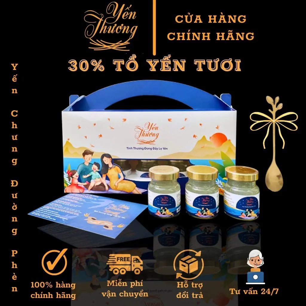[Kèm Quà] Yến Chưng Đường Phèn - 30% Tổ Yến Tươi Mỗi Hũ - Yến Sào Khánh Hoà  Yến Thương