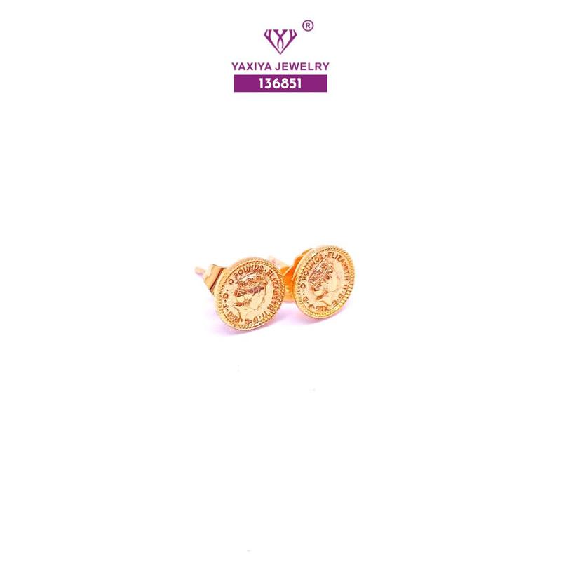 Product Introduction of Yaxiya Anting Tusuk Wanita Model Koin Aksesoris 493 14
