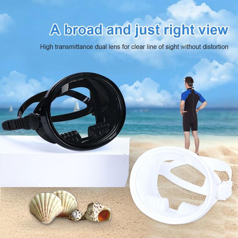 Product Introduction of Underwater Diving Masks Snorkeling Adult Oval Silicone Anti-Fog Goggles Swimming Fishing Men Women Wide View Adjustable Strap 33