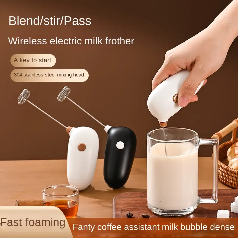 Milk Frother Coffee Frother Household Electric Milk Frother Milk Blender Handheld Egg Beater Milk Frother Wireless