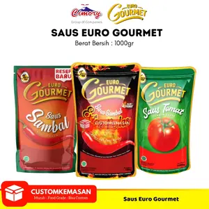 Euro Gourmet Saus  / Saus Sambal Euro Gourmet / Saus Extra Pedas  Euro Gourmet / Saus Tomat  Euro Gourmet 1kg / Saus Saus Sambal  / Saus Extra Pedas / Saus Tomat