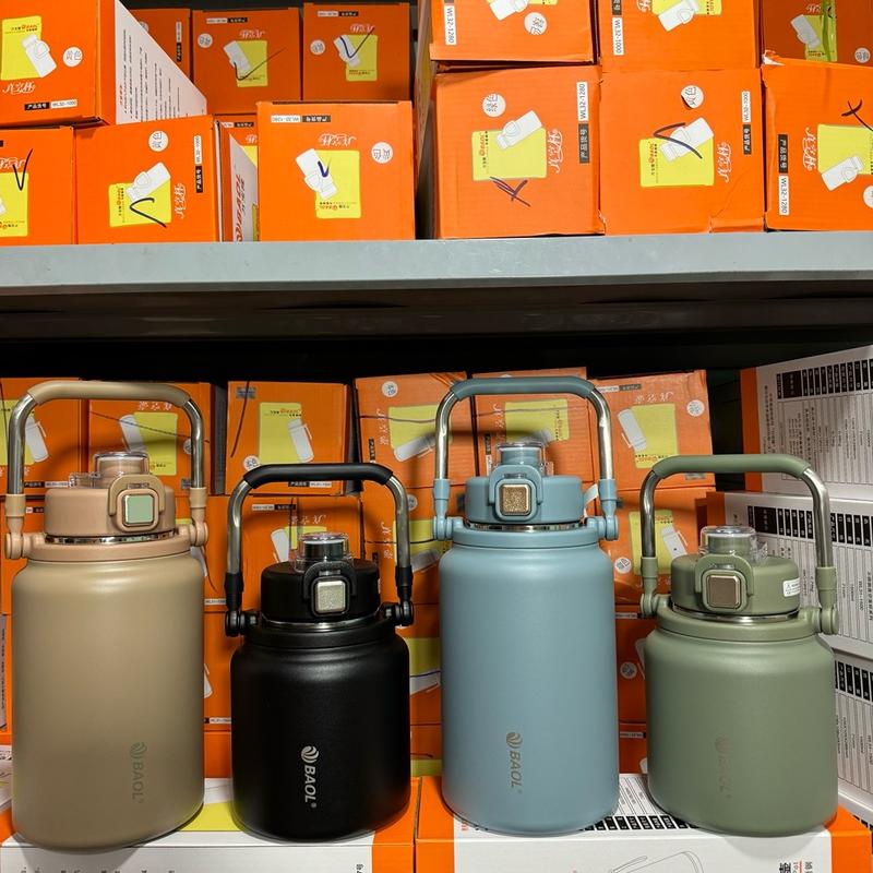 Bình Y17 inox 304 có 2 đầu ống hút,mẫu mới,dáng lùn,dung tích 1200ml,1800ml binh nuoc giunhiet ly giữ nhiệt