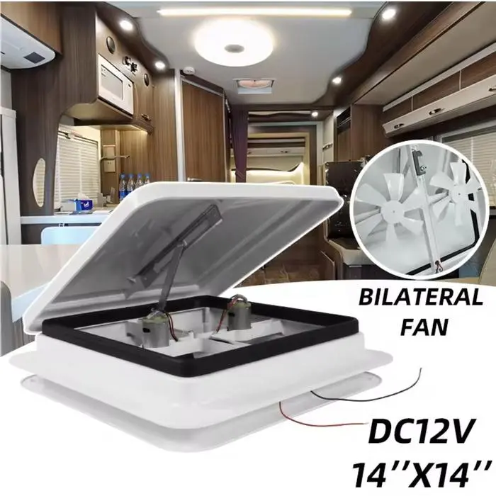 RV Roof Vent 14" with 2 fan  [ST 633] 5