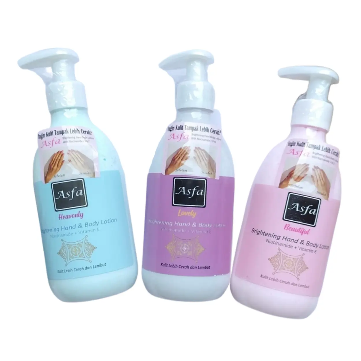 Asfa Brightening Body Lotion 300ml Handbody Dupe Scarlett Untuk Mencerahkan Kulit Dua Minggu Memutihkan Kandungan Niacinamide