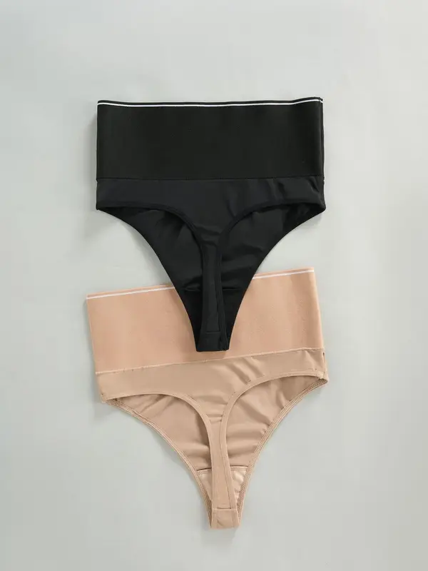 Women's Letter Tape High Waist Shapewear Panty, Tummy Control Butt Lifting Shaper, High Stretch Seamless Shapewear for Daily Wear 7