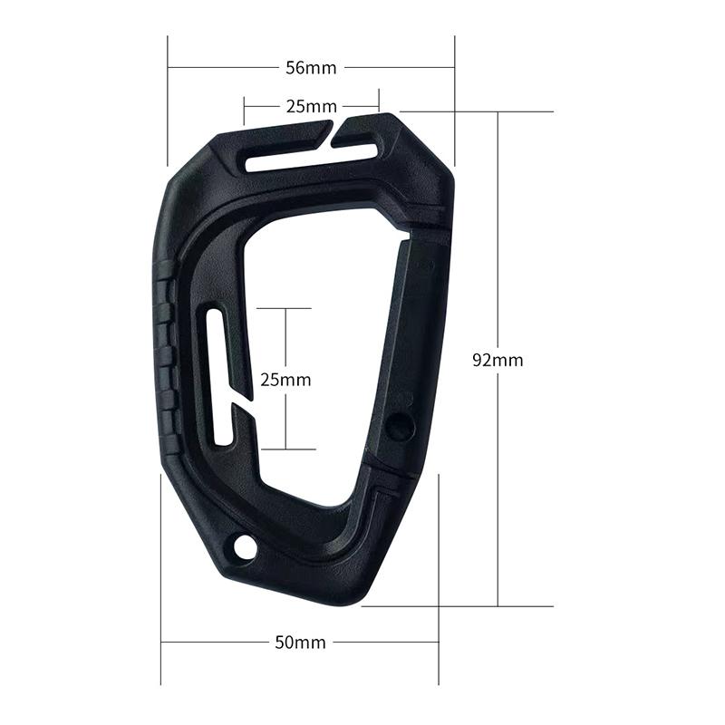 Product Introduction of 1Pcs Big D-type Plastic Steel Tactical Molle Quick Hook Hanging Buckle Clip Outdoor Camping Backpack Bag EDC Tool Accessories 16