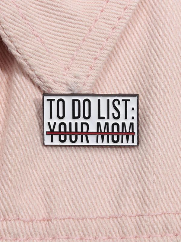 Letter Pattern Brooch, Cute Clothes Brooch for Women & Men, Fashion Brooch for Daily Clothing Decor, Trendy All-match & Exquisite Brooch for Birthday Gift 4