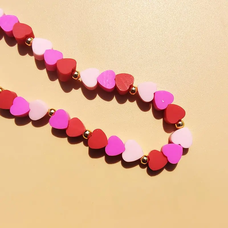 Fashionable Heart Shaped Phone Strap, Cute Colorful Decorative Cellphone Chain, Pendant Ornament For Girl Phone Key 5