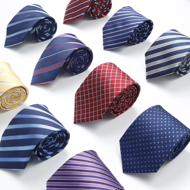 Cà vạt lụa tổng hợp bản lớn hoạ tiết kẻ sọc - Thomas Nguyen