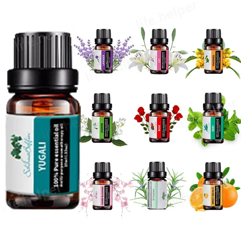 🌷🌷น้ำมันหอมระเหย กลิ่นหอมธรรมชาติ Essential Oil บริสุทธิ์ สารสกัดจากพืชและดอกไม้ 10 มล สารสกัดจากธรรมชาติ