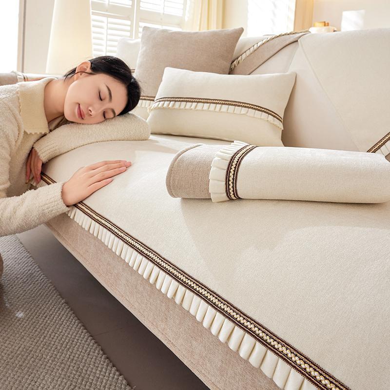 Đệm Sofa Chenille, Đệm Ghế Chống Trượt, Phong Cách Bắc Âu, Giá Cả Phải Chăng, Vỏ Sofa Da Sang Trọng, Vải Bọc Mới, Phù Hợp Mọi Mùa, Năm Phát Hành 2025 6