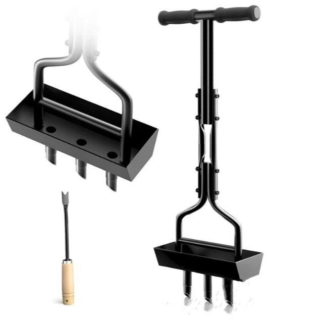Product Introduction of Soil Ripper Fertilizer Soil Turning Device with Nails Gardening Tools Lawn Puncher Aerator Loose Soil Nail Foot 0