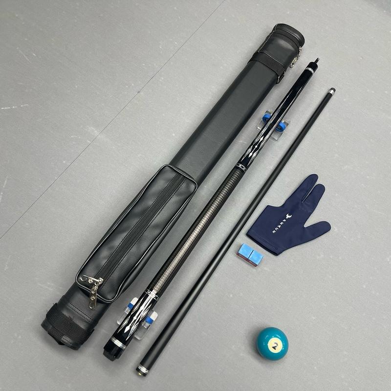 Cơ bida lỗ phủ carbon Ruby 2 tặng kèm combo bao da + phụ kiện - gậy bi-a lỗ cao cấp Ruby 2