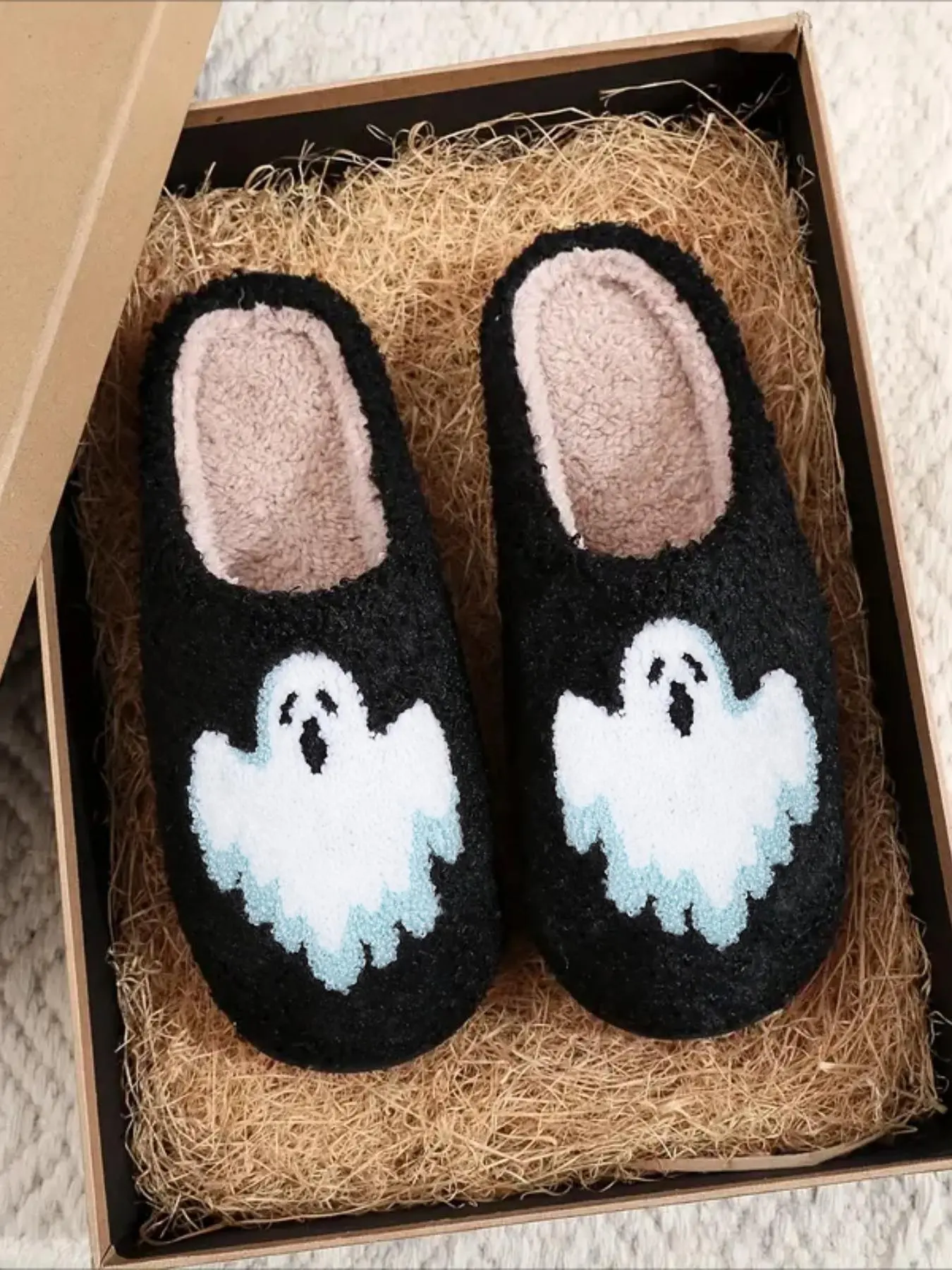 Women's Cute Colorblock Cartoon Pattern Home Slippers, Warm Bedroom Slippers, Silent Anti-slip Slippers