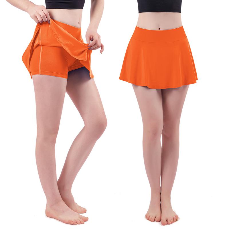 Product Introduction of Fake Two-Piece Nude Feel Yoga Culottes Women's Summer Quick-Drying Running Fitness Tennis Skirt Training Sports Short Pants 31