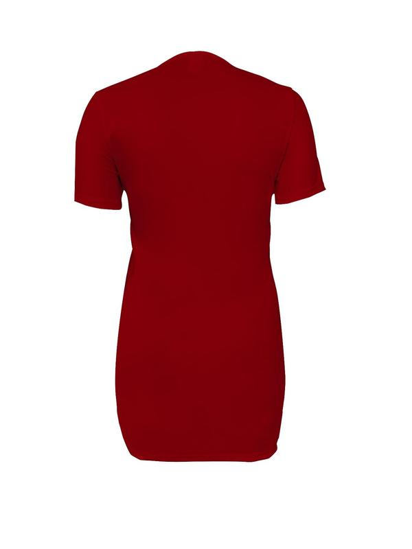 【Plus Size】 Graphic Print Round Neck Dress, Casual Short Sleeve Crew Neck Dress for Summer, Women's Plus Clothing for Daily Wear 4