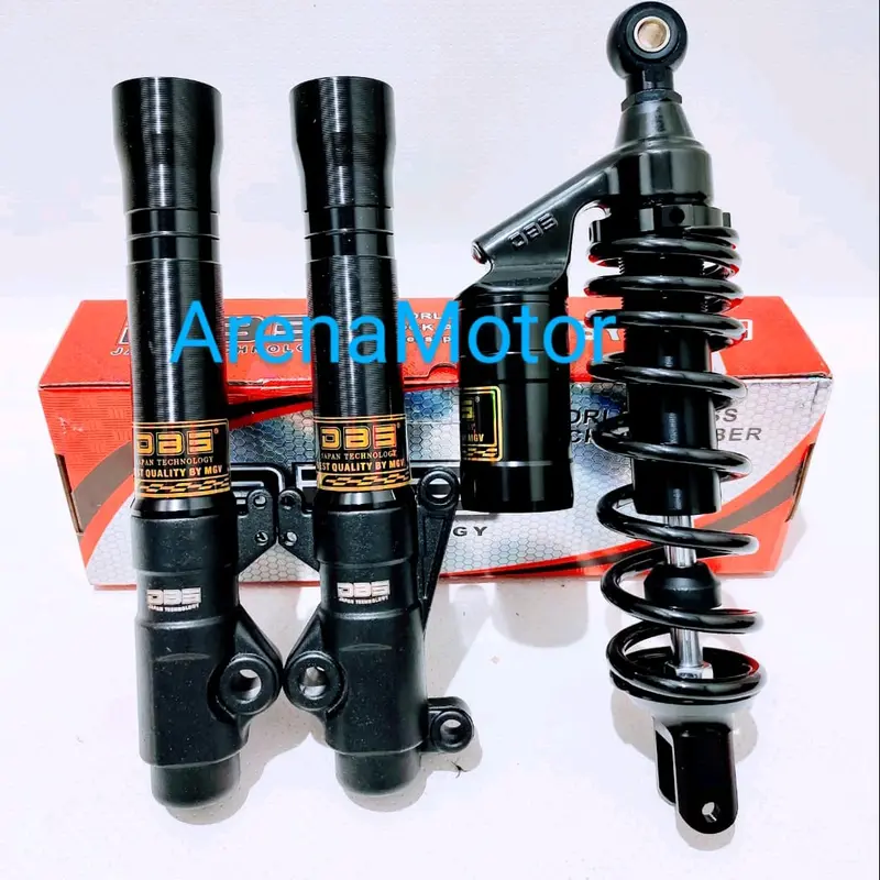 DBS Shock Belakang + Tabung Shock Depan ukuran 310mm 330mm bisa untuk motor beat, vario110, vario125, vario 150,scoopy, spacy, genio, Best Quality Original DBS MGV 5