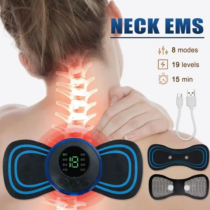 HH - EMS Neck Massager Portable Alat Pijat Terapi electric pemijat punggung kepala leher seluruh badan