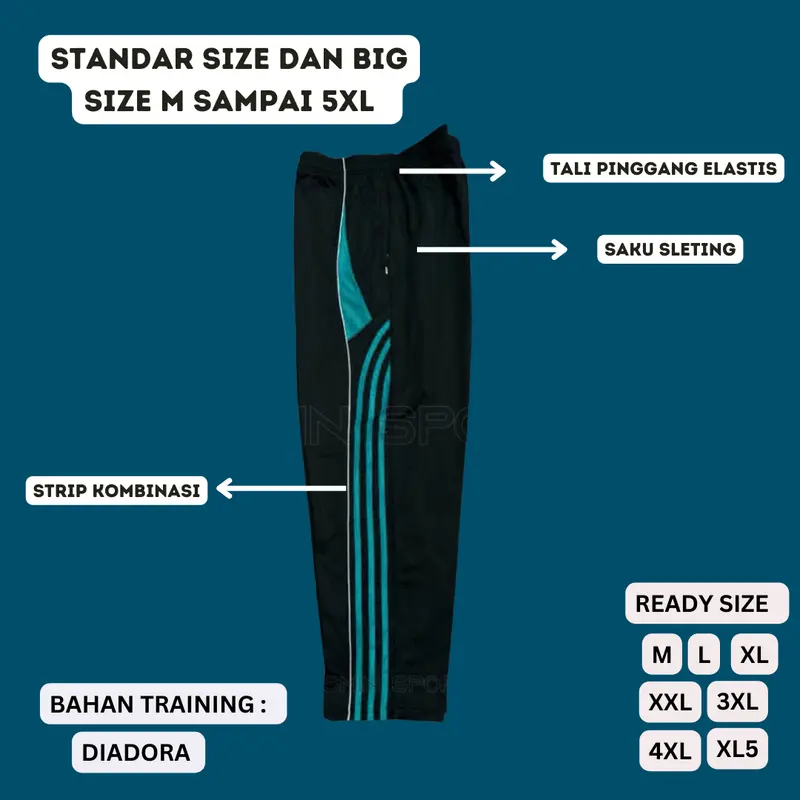 ( UKURAN JUMBO 3XL 4XL 5XL ) CELANA TRENING / TRAINING UKURAN JUMBO PRIA WANITA CELANA OLAHRAGA JUMBO BAWAHAN OLAHRAGA 5