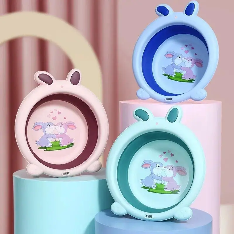 Chậu rửa em bé Có Thể Gập Lại thiết kế hoạt hình, dùng trong gia đình 0