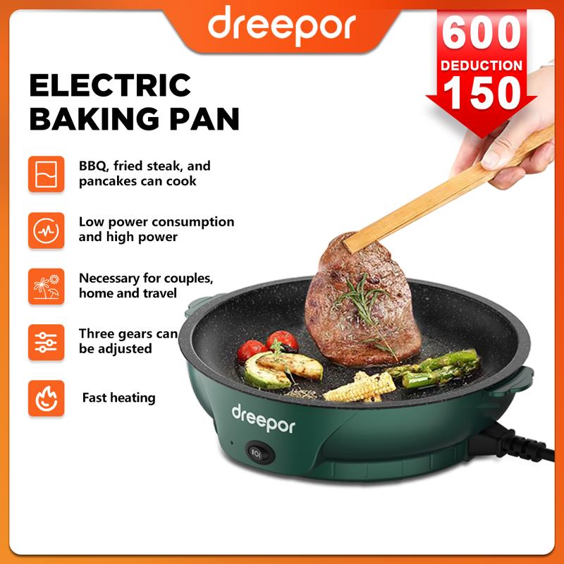 【COD】Dreepor Multifunctional Electric Grill Pan Easy to Clea - TikTok ...