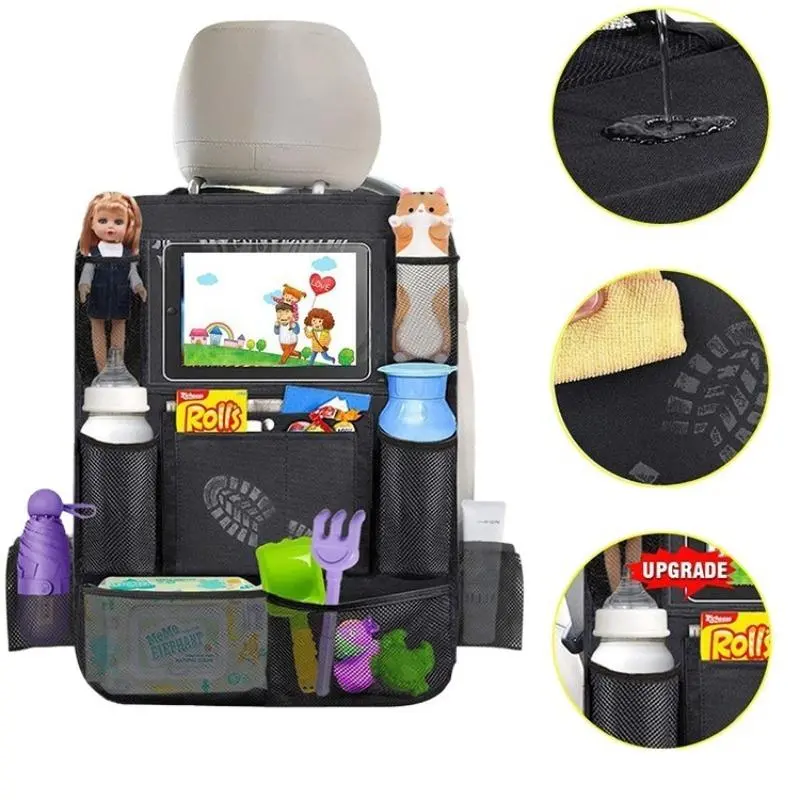Car Seat Back Storage Bag, 1 Count Car Seat Back Organizer, Multi-functional Car Seat Back Hanging Bag, Car Interior Accessories for Car Stowing & Tidying 2