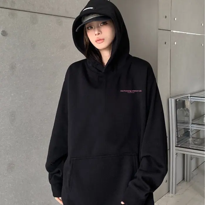 Áo hoodie nữ form rộng dày dặn vải nỉ chân cua HDD1640 Miucho in basic 5