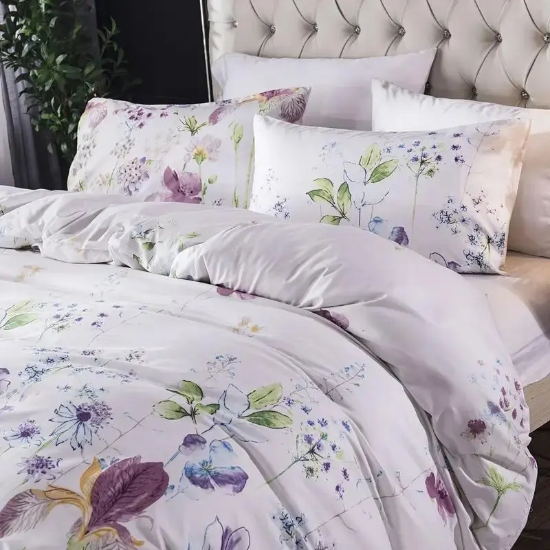 Floral Pattern Bedding Set, 1 Count Quilt Cover & 2 Counts Pillowcase without Filler, Soft Comfortable Bedding Set for Home Bedroom Hotel Dormitory