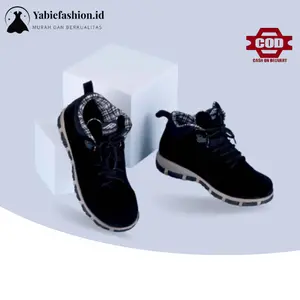 Blackelly Sepatu Boots Suede Anak Bertali Casual Ringan Pergelangan kaki Fashion