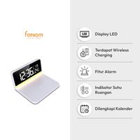 Gambar AZKO Forhom Jam Meja Led Digital Dengan Wireless Charger - Putih Desk Clock Jam Meja Alarm Jam Kecil Charging Wireless dari AZKO ID Kota Administrasi Jakarta Selatan 3 Tokopedia