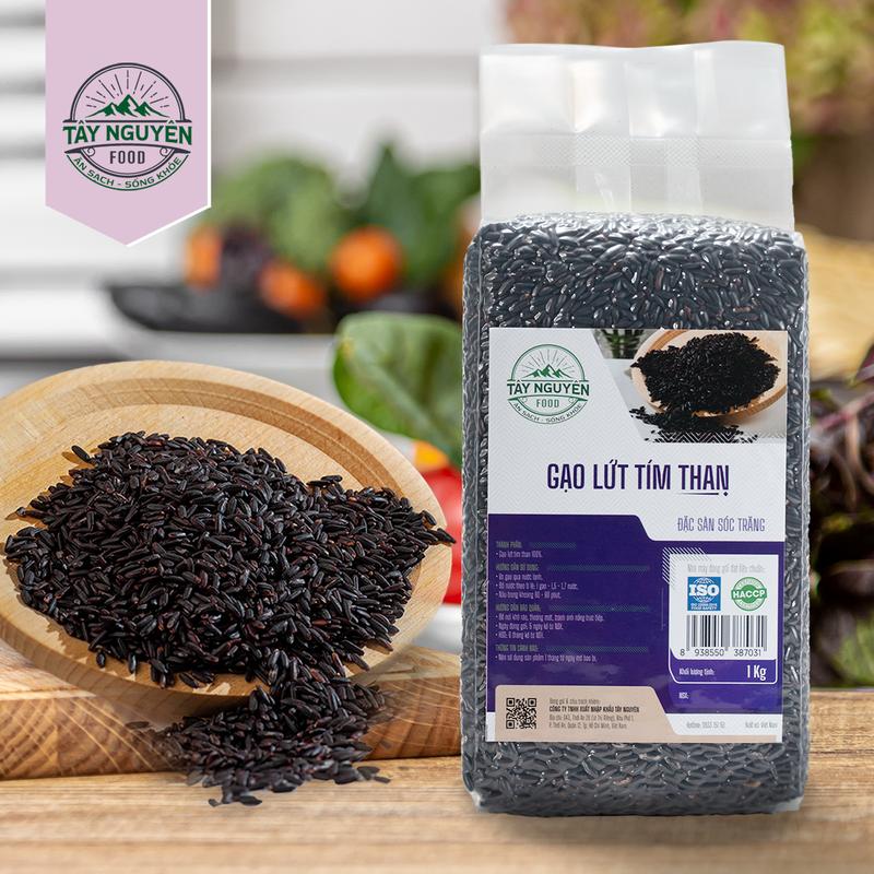 Gạo lứt tím than Sóc Trăng eatclean Tây Nguyên Food - Việt Nam 1kg